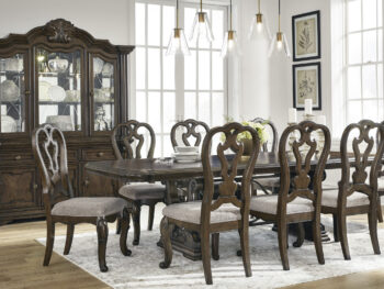 Valgomojo komplektas su 8 kėdėmis „Maylee-Loren“